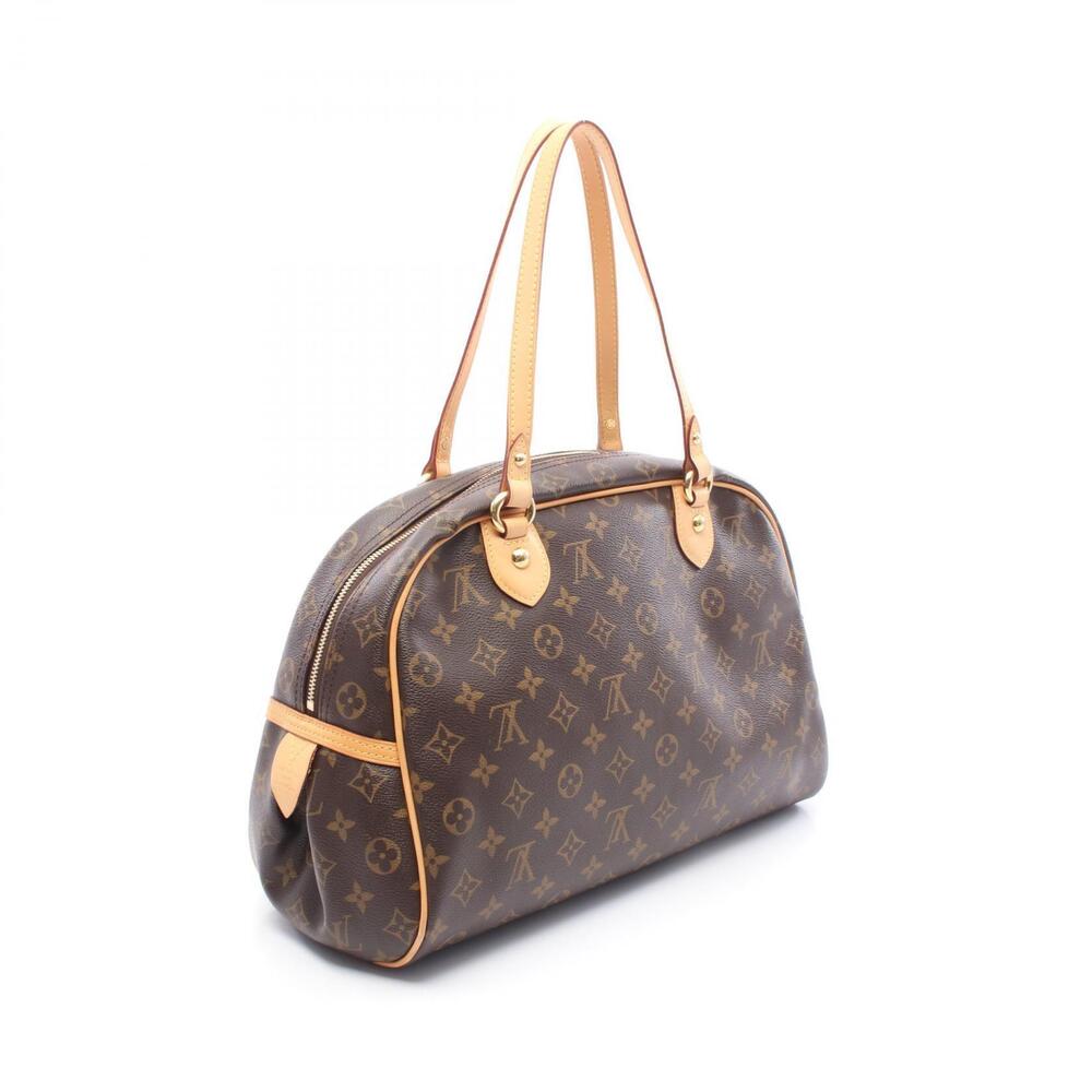 Louis Vuitton Bag Brown Shoulder Leather Montorgueil Canvas Monogram